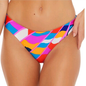 Trina Turk Abstract Swim Bikini Bottom Size 6 NWT Colorful Reversible Designer